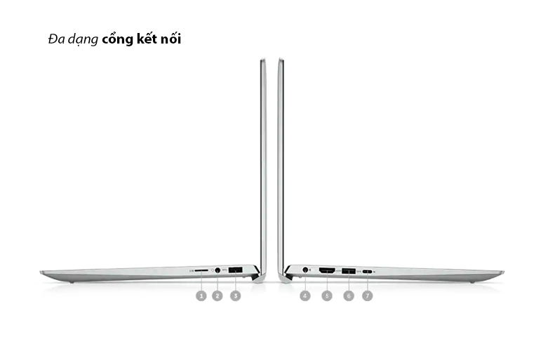 Laptop Dell Inspiron 13 5301 (5301-N3I3016W) (i3-1115G4) (Bạc) | Cổng kết nối đa dạng