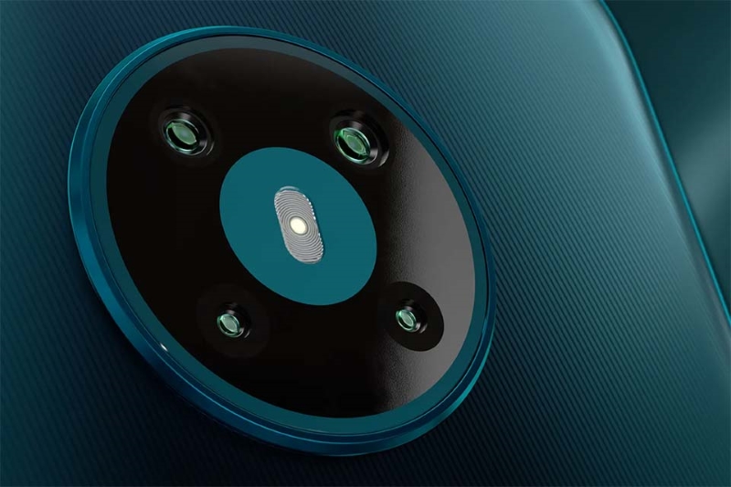 Cụm camera sau của điện thoại Nokia 5.3 với thiết kế tròn độc đáo