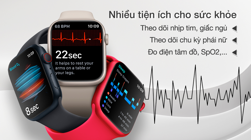 Đồng hồ thông minh Apple Watch S8 LTE 41mm - Chăm sóc sức khỏe toàn diện