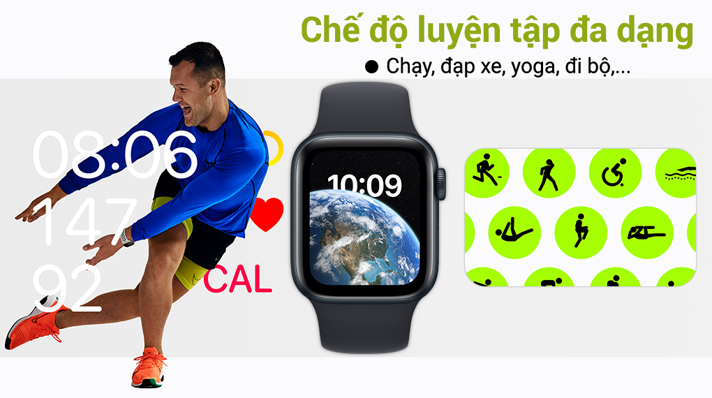 Đồng hồ thông minh Apple Watch SE 2022 GPS 40mm - Phục vụ thể thao