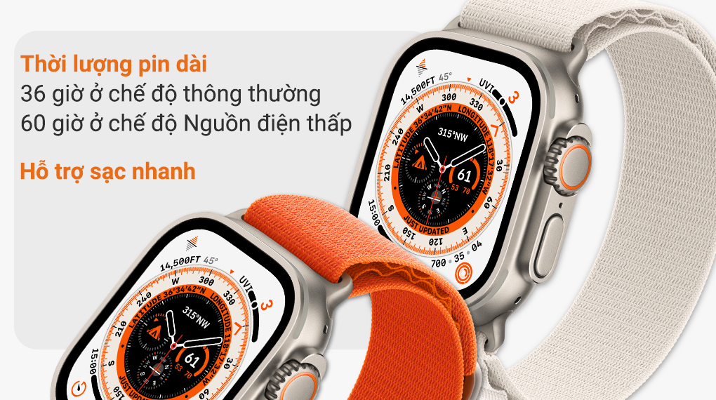 Apple Watch Ultra LTE 49mm - Thời lượng pin